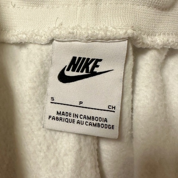 NIKE White Opal Fleece Oversized Joggers Sweat Pants Iridescent Swoosh - Picture 11 of 15